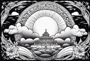 heaven vignette tattoo idea