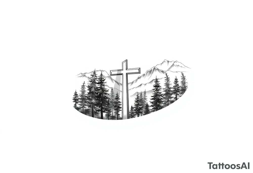 russian orthodox cross in a light forrest mountainous setting tattoo idea russian orthodox cross in a light forrest mountainous setting tattoo idea