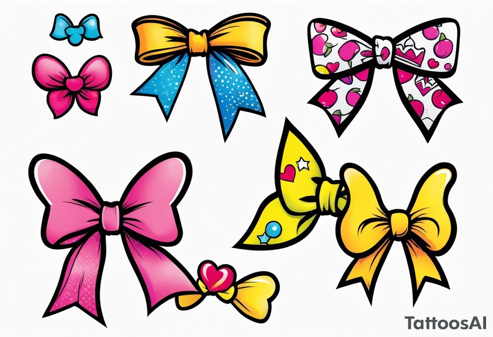 Princess bows tattoo idea