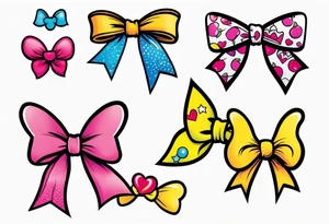 Princess bows tattoo idea