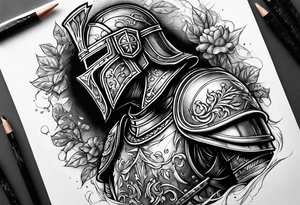 Wounded knight tattoo idea