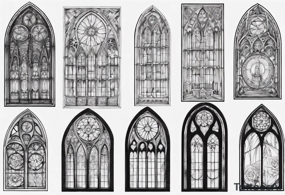 cathedral window tattoo idea