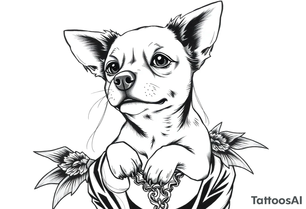 hot puppy goth girl tattoo idea