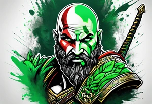 green god of war tattoo idea