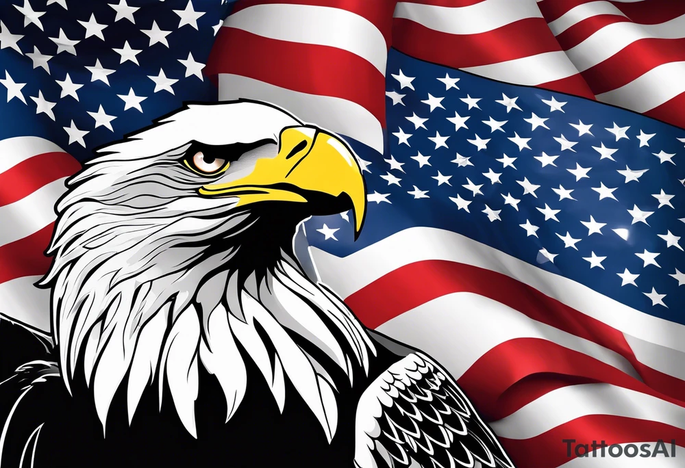 American Flag, German Flag, American Eagle, German eagle, Fighting tattoo idea