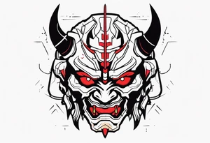 Cyber oni tattoo idea