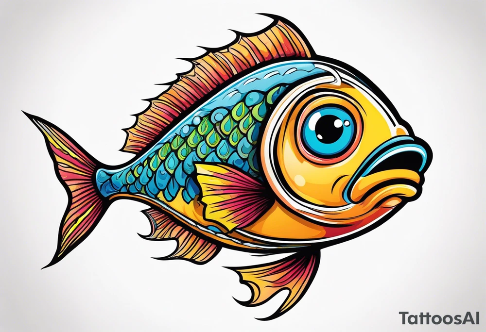 Three eyed fish tattoo idea