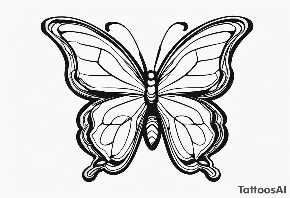 Letter A with butterfly tattoo idea