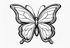 Letter A with butterfly tattoo idea