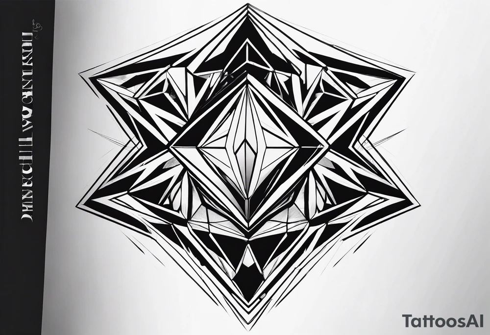 very simple there lined diamond shape tattoo idea