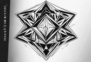 very simple there lined diamond shape tattoo idea