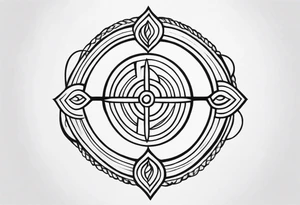 Nordic, viking small and dainty symbol tattoo idea