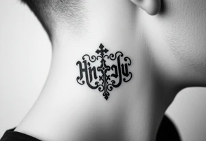 cyrillic russian orthodox on the side of my left neck tattoo idea