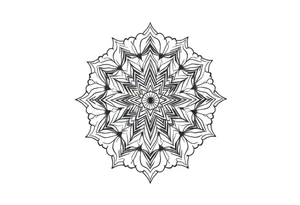 intricate mandala with sacred geometry and cosmic elements tattoo idea
