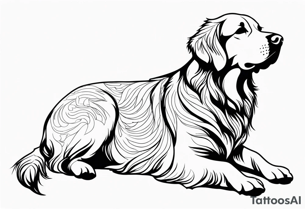 Golden retriever tattoo idea