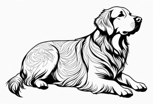 Golden retriever tattoo idea