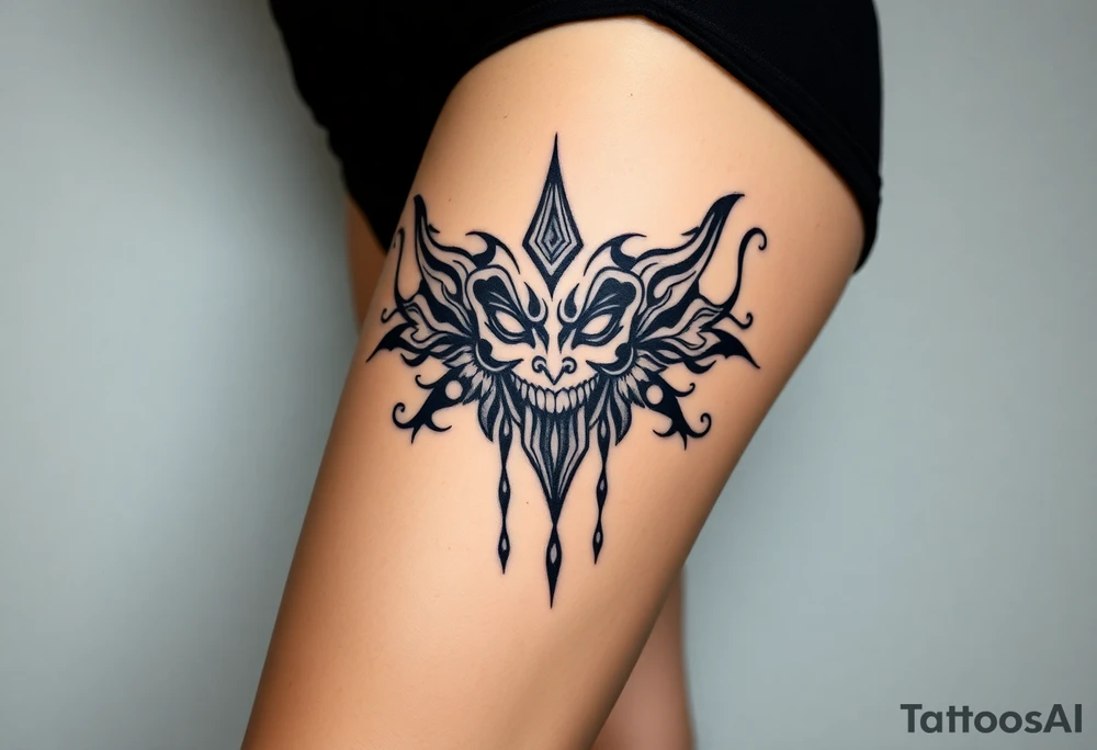 Candy new age joker dripping tattoo idea