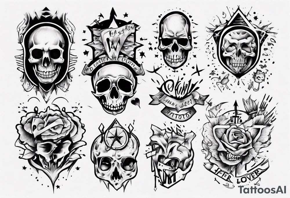 Hater lover tattoo idea