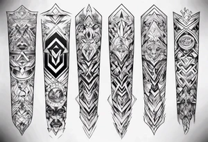 mens full arm tattoo idea