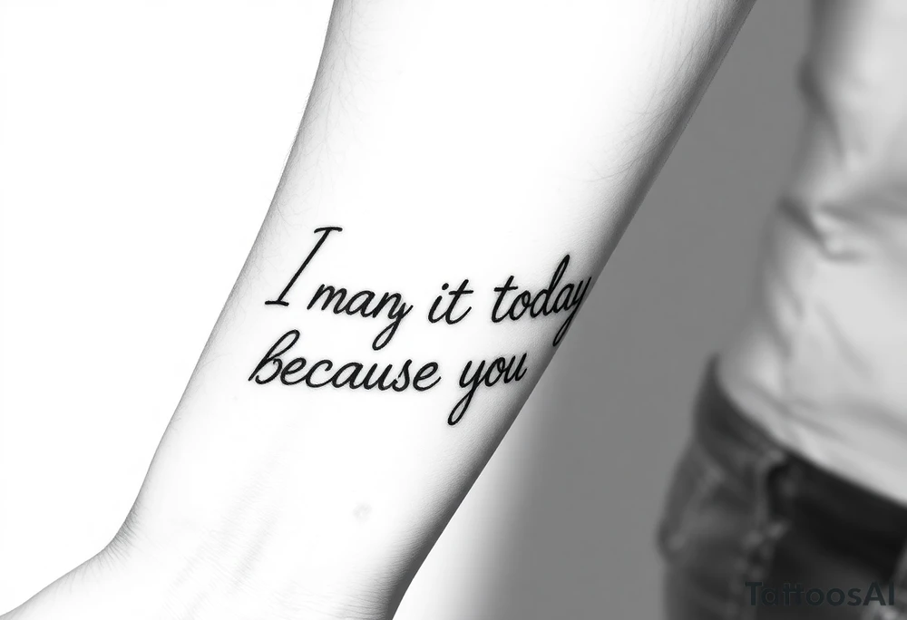 i am the man i am today because of you tattoo idea