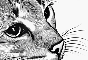Siamese cat looking at a dog tattoo idea