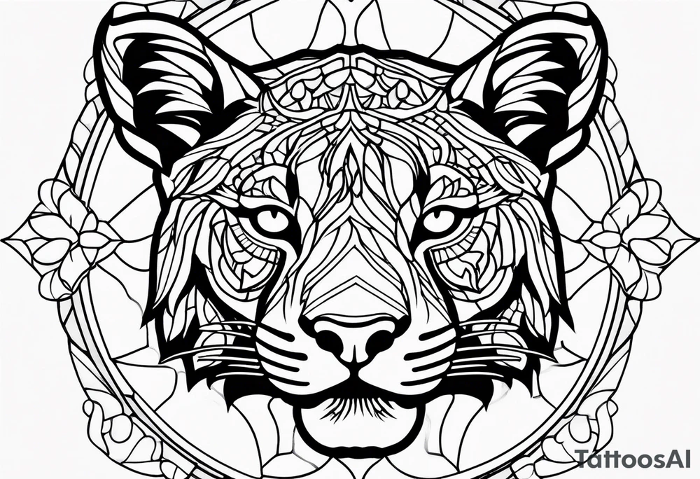 Cub stain glass tattoo idea