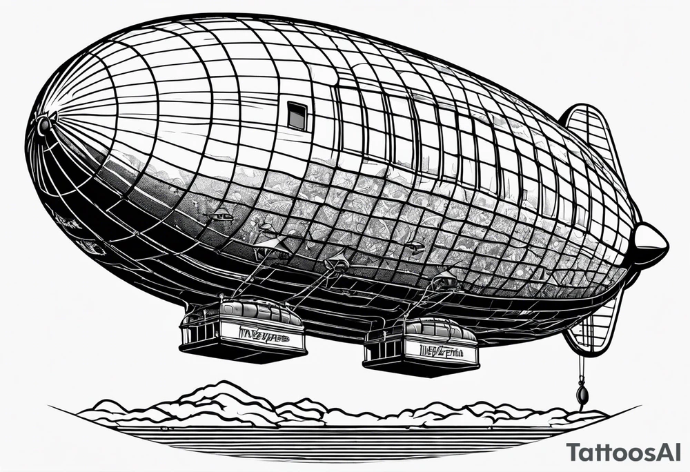 led zeppelin blimp tattoo idea