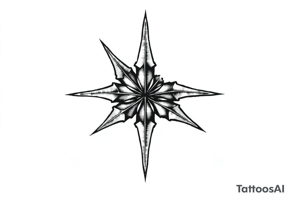 Abstract asterisk tattoo idea