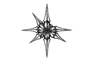 Abstract asterisk tattoo idea