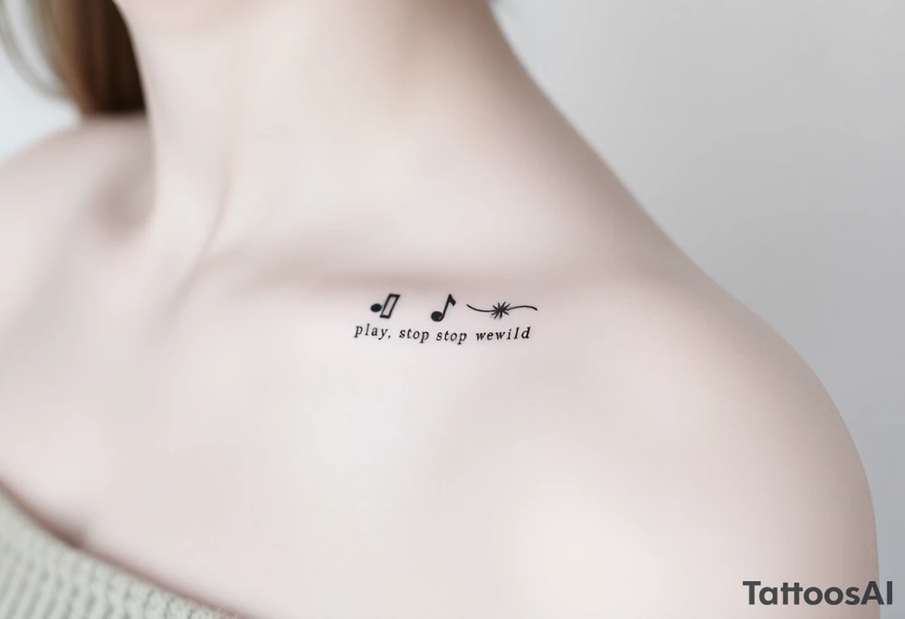 play, pause, stop, and rewind line tattoo tattoo idea