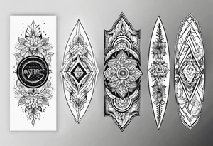 Crispy sharp lines tattoo idea