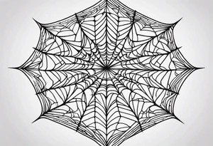 symmetrical spider web tattoo idea