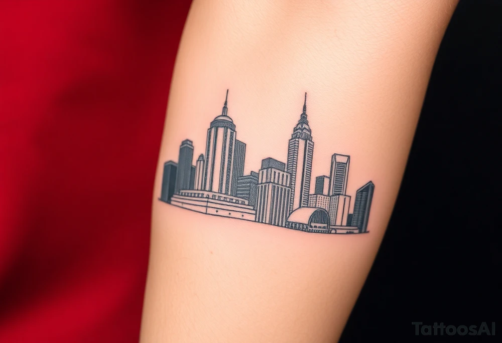 Memphis, Tennessee skyline tattoo idea
