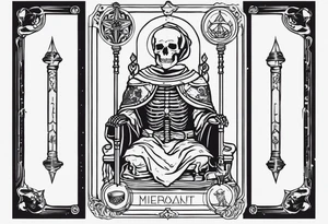 Hierophant skeleton 
tarot card tattoo idea