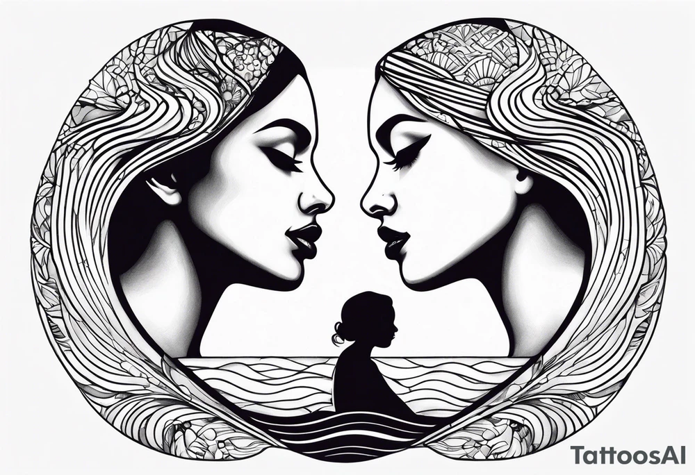 Represente la distance entre 2 personnes qui s aiment dans une goutte d eau tattoo idea