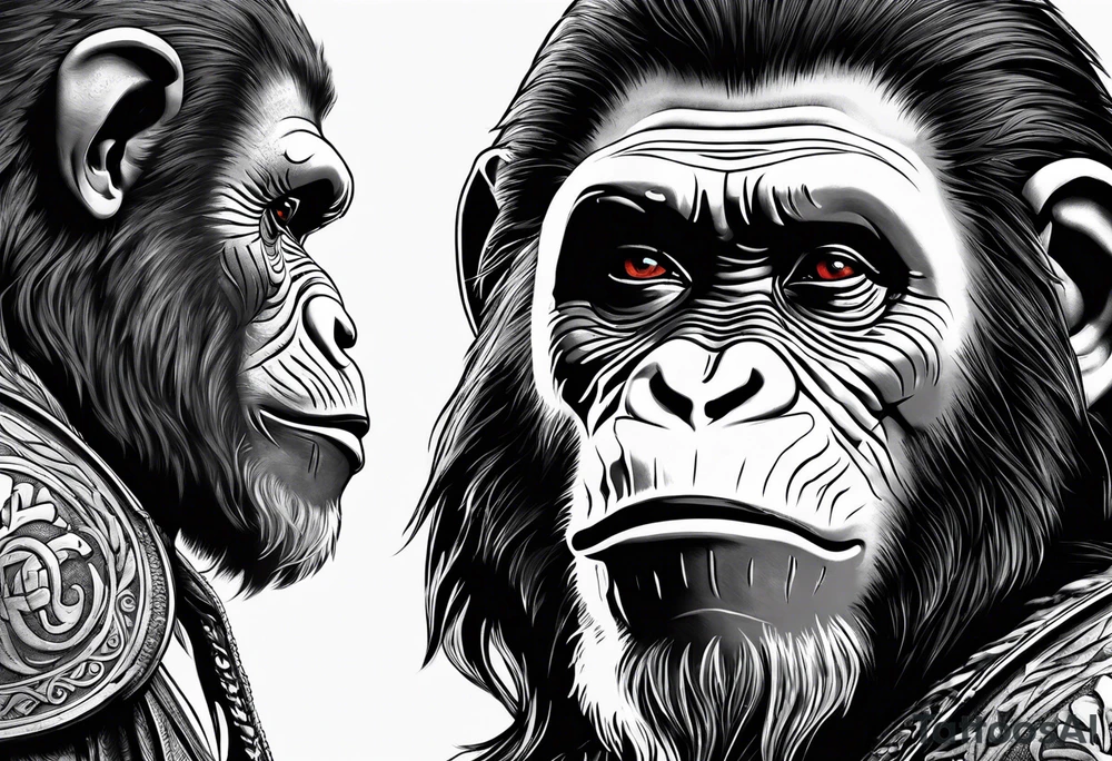 Caeser from planet of the apes tattoo idea
