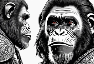 Caeser from planet of the apes tattoo idea
