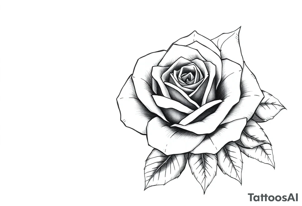 Rose with dates tattoo idea