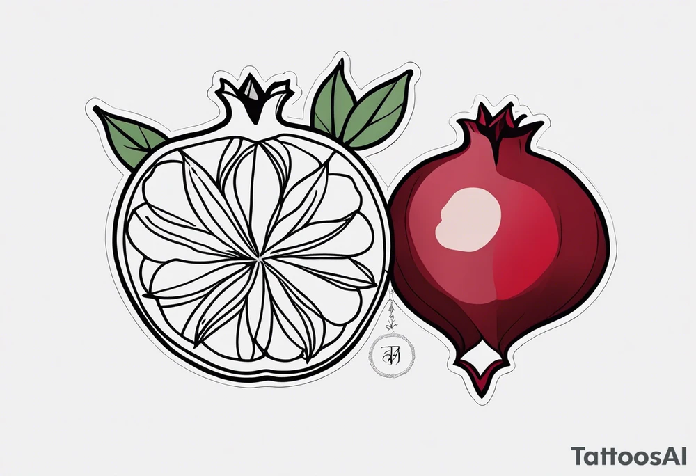 strength, small, nuanced, pomegranate, elegant, armenian, pisces tattoo idea