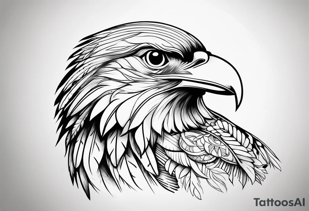 Native American bird tattoo idea