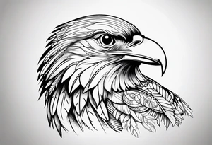 Native American bird tattoo idea