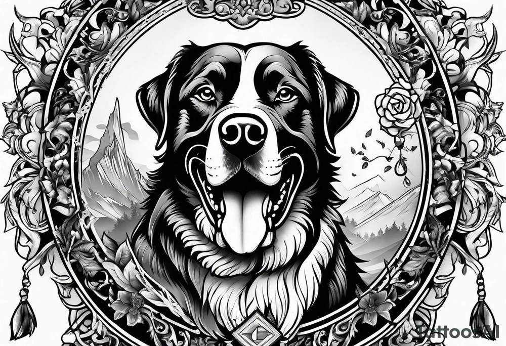 Savage dog tattoo idea