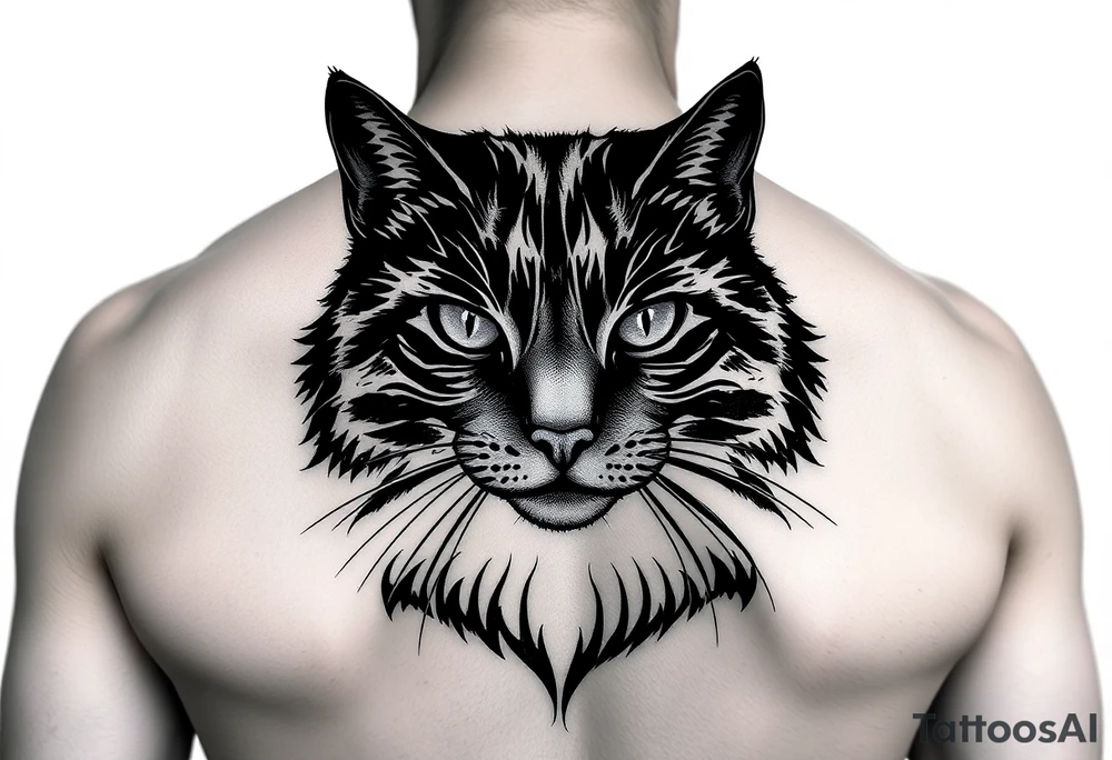 black cat tattoo idea