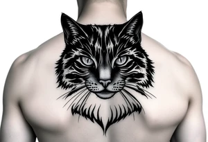 black cat tattoo idea
