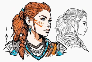horizon zero dawn aloy mini tattoo idea