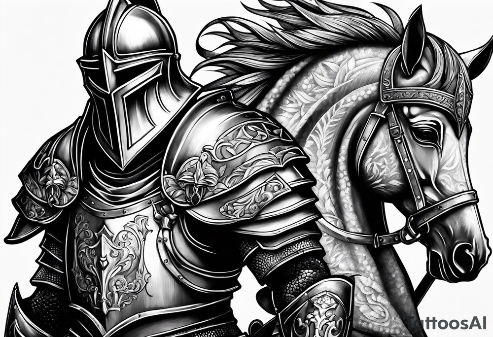 two knights heavy armor tattoo idea