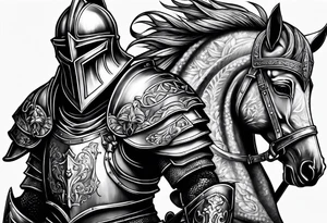two knights heavy armor tattoo idea