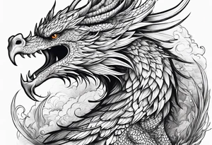 Phoenix dragon. tattoo idea