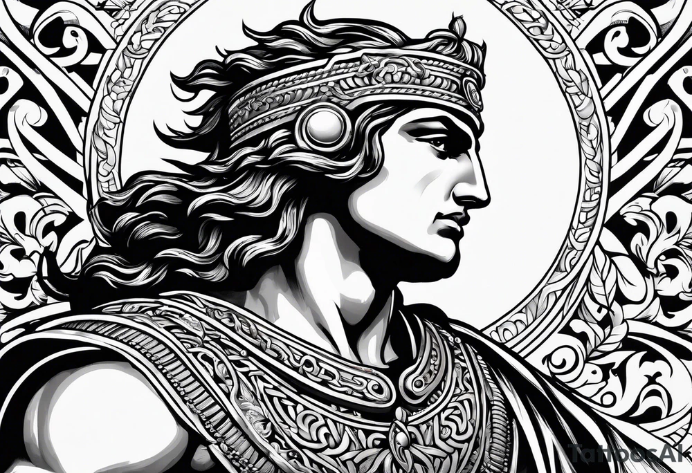 Alexander the Great gold chain tattoo idea