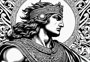 Alexander the Great gold chain tattoo idea
